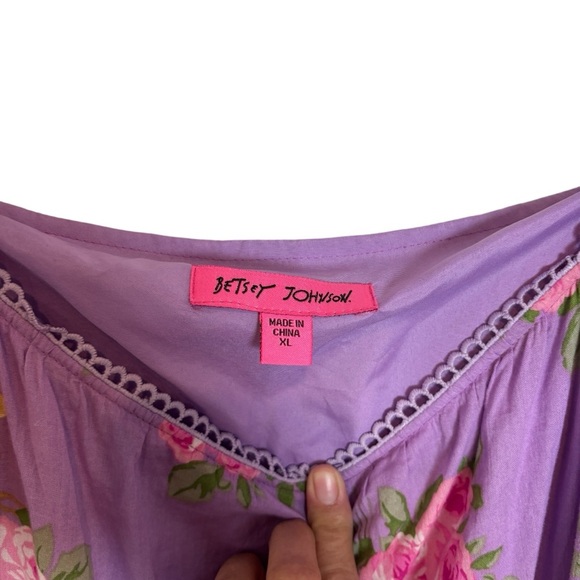 Betsey Johnson Dress Women’s Size XL Purple And Pink Maxi - Picture 2 of 11